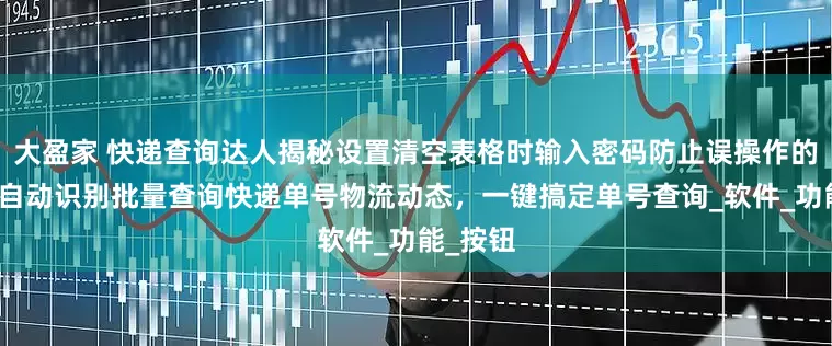 大盈家 快递查询达人揭秘设置清空表格时输入密码防止误操作的技巧，自动识别批量查询快递单号物流动态，一键搞定单号查询_软件_功能_按钮